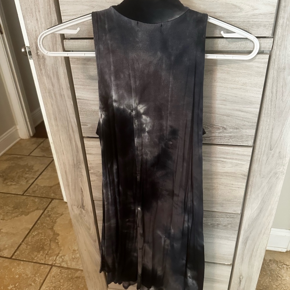 Ginger G Charcoal/Navy Tie-Dye Sleeveless Dress. Used condition. Size small - Picture 2 of 2